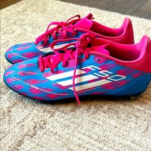 Adidas Men’s Messi F50 Multi Ground Blue and Pink Soccer Shoes Size 8.5